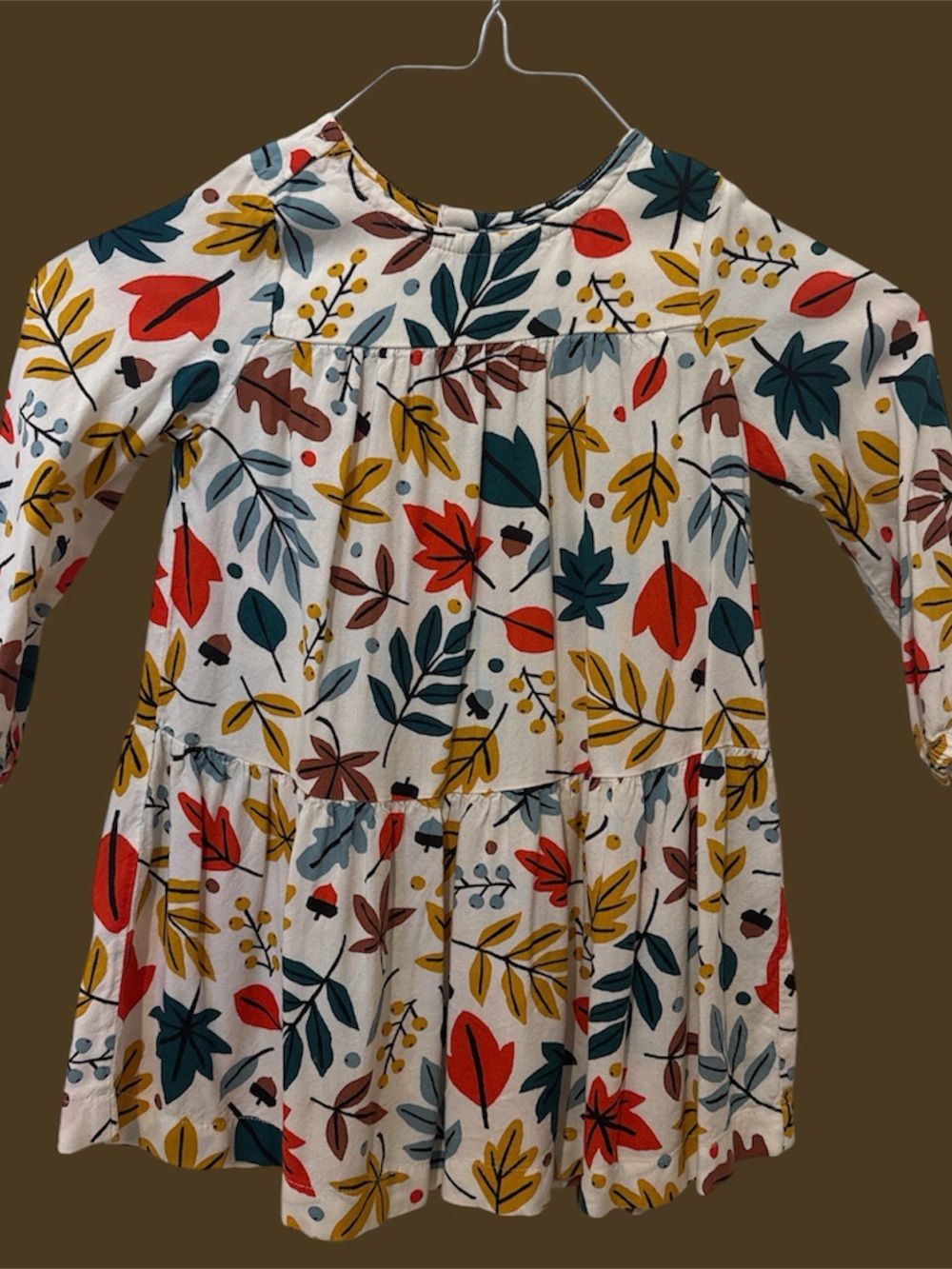 Hanna Anderson Toddler Girl Fall Print Dress Size 3T